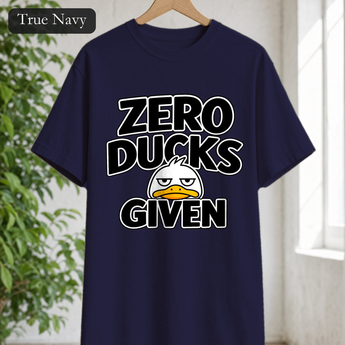 Zero Ducks Given shirt | Funny duck illustration, sarcastic slogan