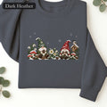 Christmas Gnome and Tree Scene Sweatshirt | Faux Embroidery