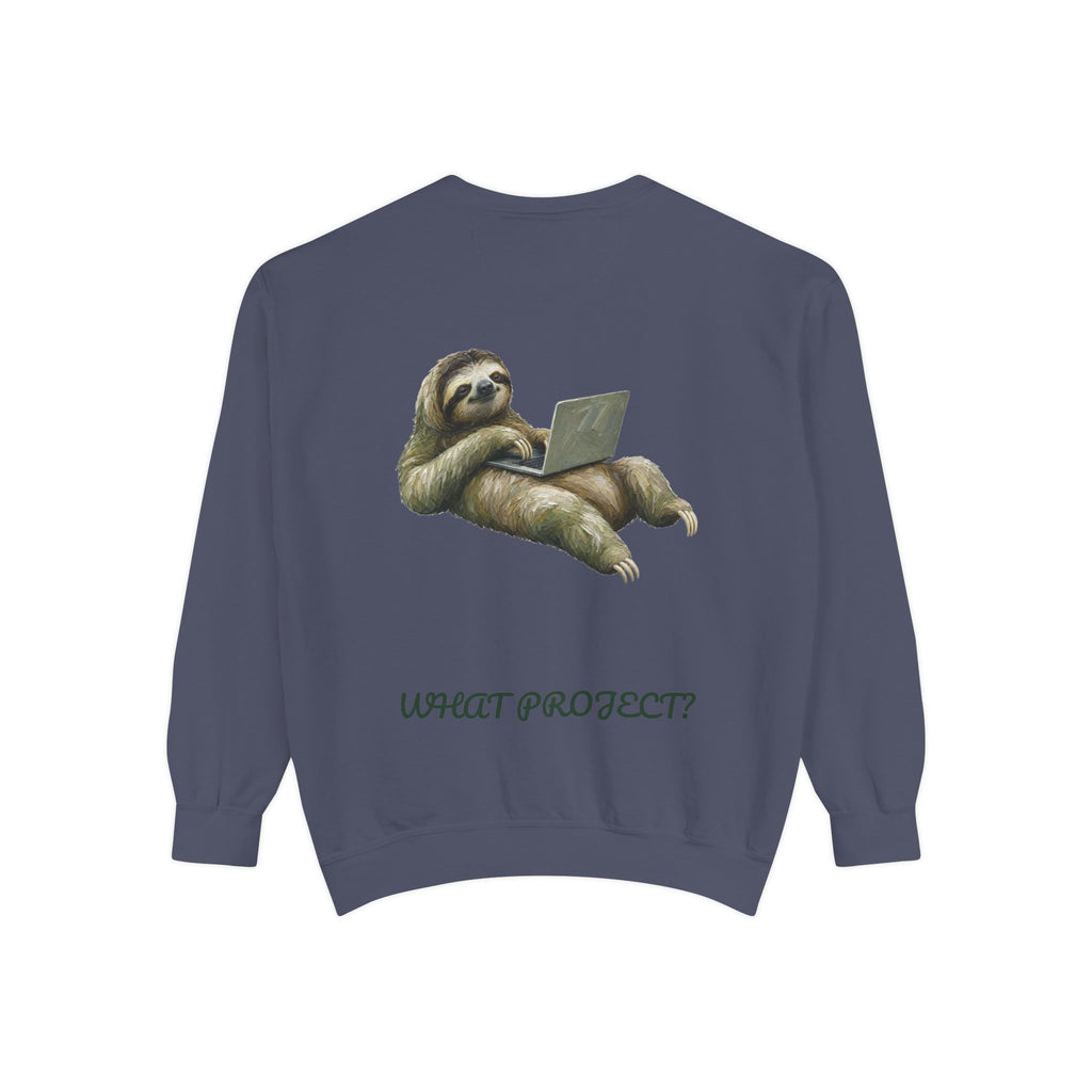 Sloth With Laptop Shirt, What Project Funny Tee, Lazy Work From Home Gift, Painterly Sloth Sweatshirt