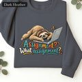 Sloth With Laptop Shirt, Assignment? What assignment? Funny Tee, Lazy Work From Home Gift, Painterly Sloth Sweatshirt