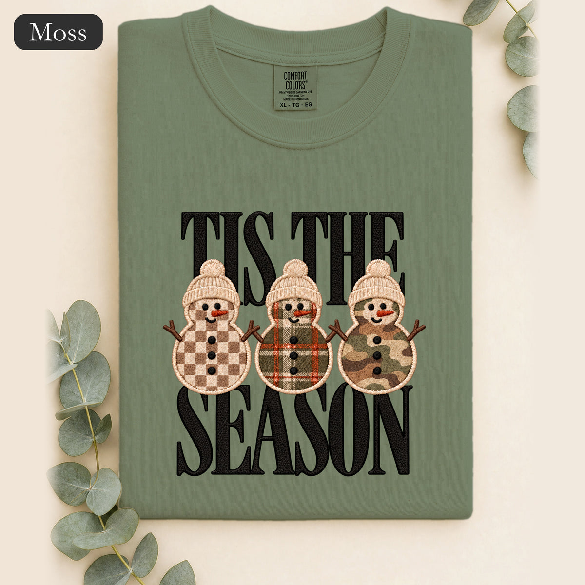 Plaid Snowmen Trio Shirt | Cozy Winter Snowman Design