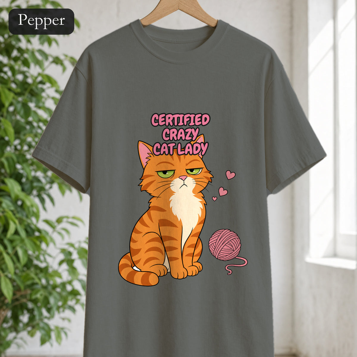 Certified Crazy Cat Lady Shirt, Orange Cat Mom Tee, Ginger Cat Lover Gift, Funny Cat Owner Sweatshirt