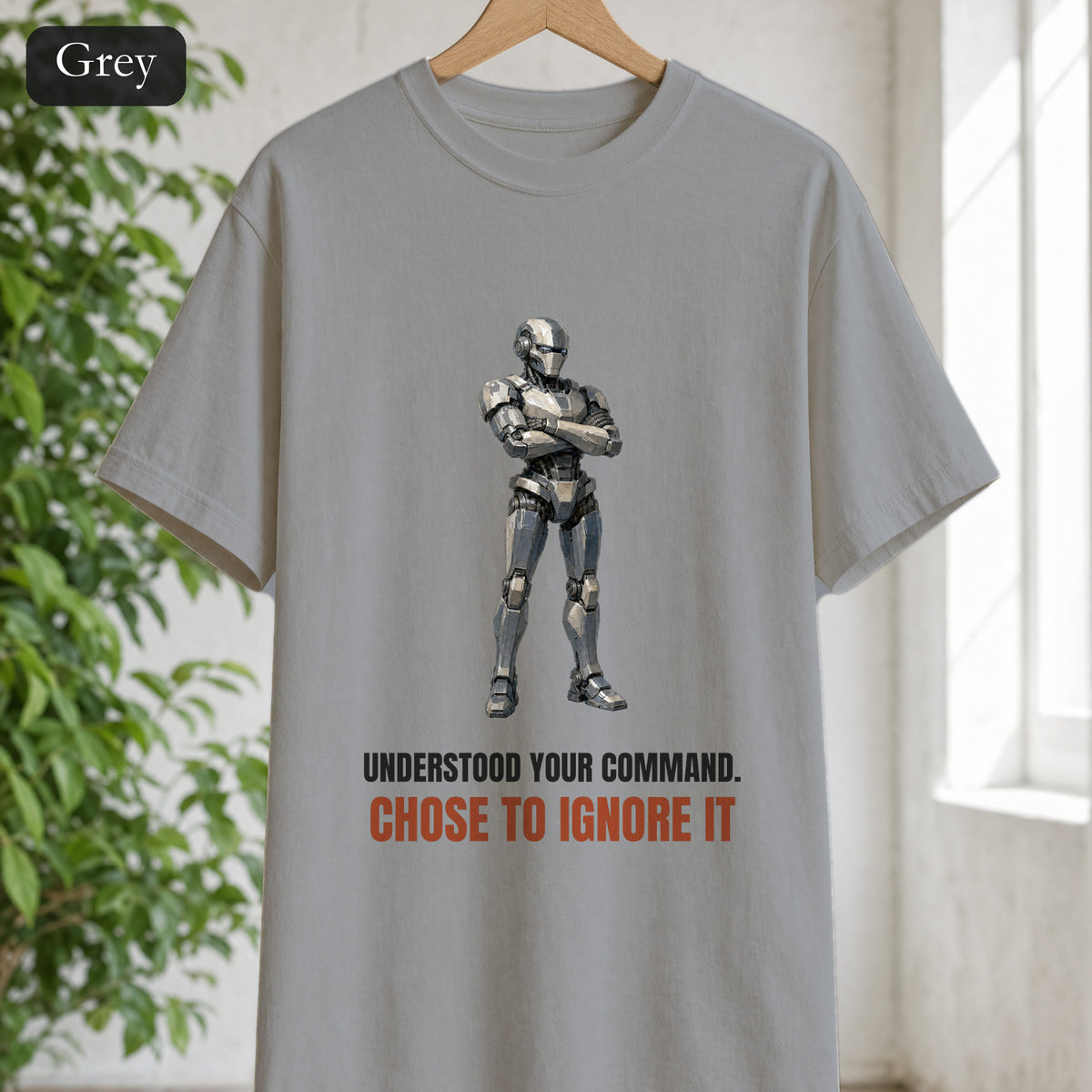 Understood Your Command Chose to Ignore It Shirt, Funny AI Robot Tee, Sarcastic Tech Programmer Gift, Sci-Fi Sweatshirt