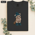 Cozy Raccoon in Beanie and Boots Shirt | Cute Woodland Animal Tee