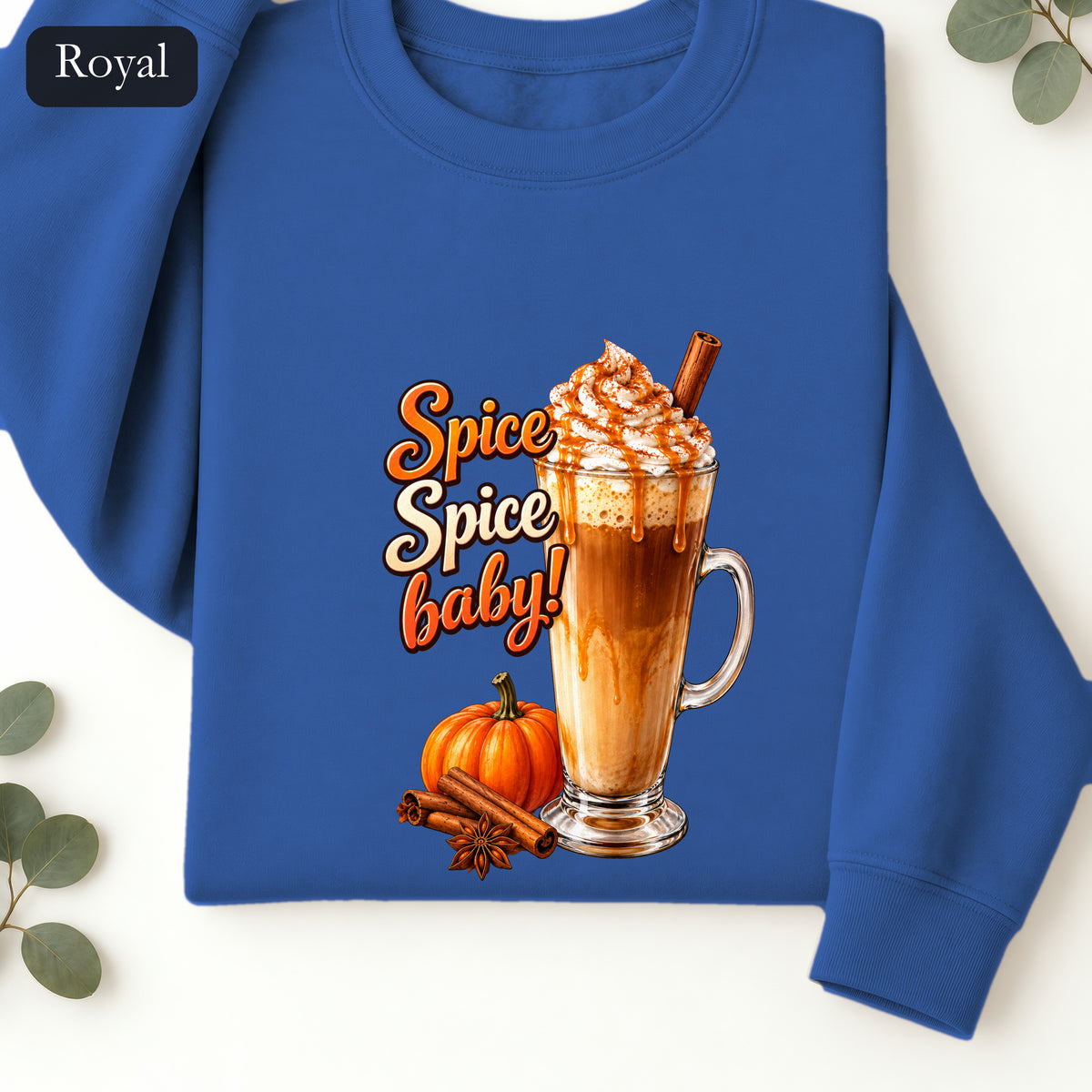 Spice Spice Baby Pumpkin Spice Latte Sweatshirt | Fall Coffee Crewneck