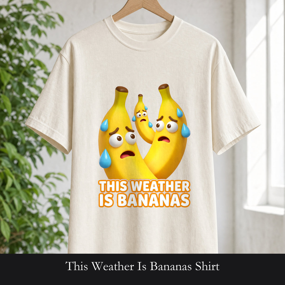 This Weather Is Bananas Shirt, Funny Sweating Banana Tee, Summer Heat Humor Gift, Hot Weather Pun Sweatshirt