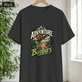Adventure Buddies Shirt, Dog and Human Hiking Tee, Matching Dog Owner Gift, Painterly Outdoor Shirt