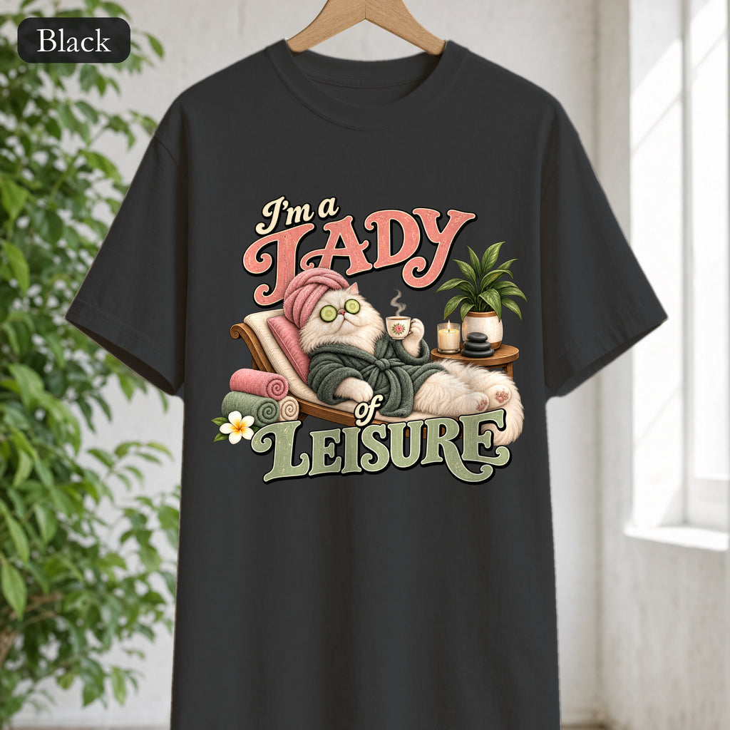 Lady of Leisure Shirt — Cozy Retro Graphic "I'm a Lady of Leisure"