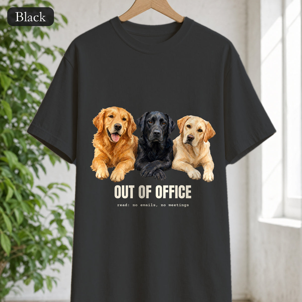 Out of Office Dogs Shirt, No Emails No Meetings Tee, Funny Work Dog Lover Gift, Lazy Weekend Sweatshirt