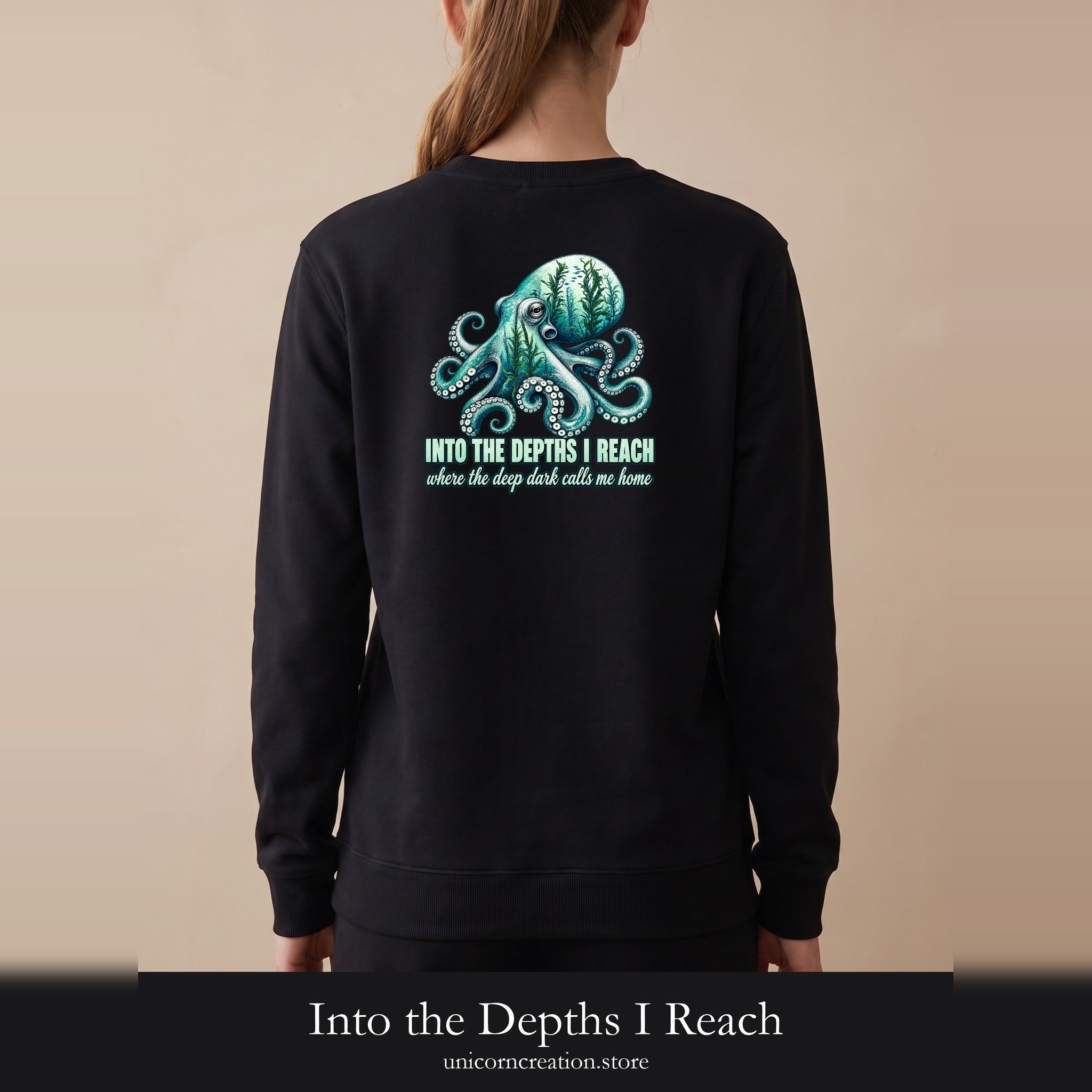 Into the Depths I Reach Shirt, Octopus Double Exposure Tee, Ocean Diver Sea Life Gift, Nautical Marine Sweatshirt