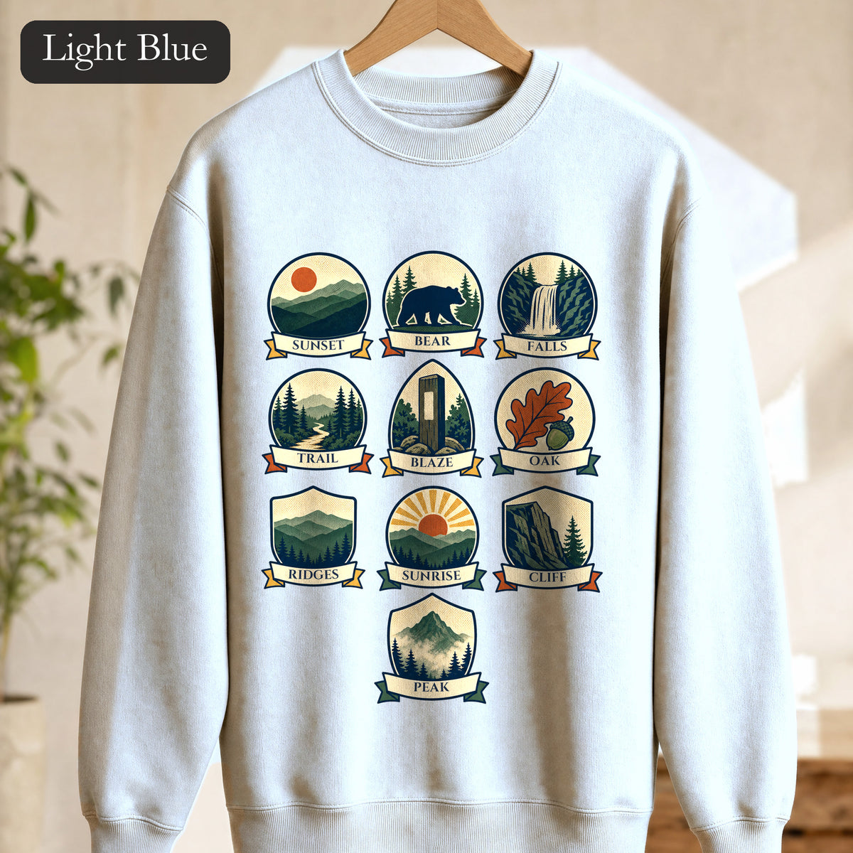 Appalachian Trail Shirt, Hiking Badge Tee, AT Thru Hiker Gift, Retro Adventure Nature Sweatshirt
