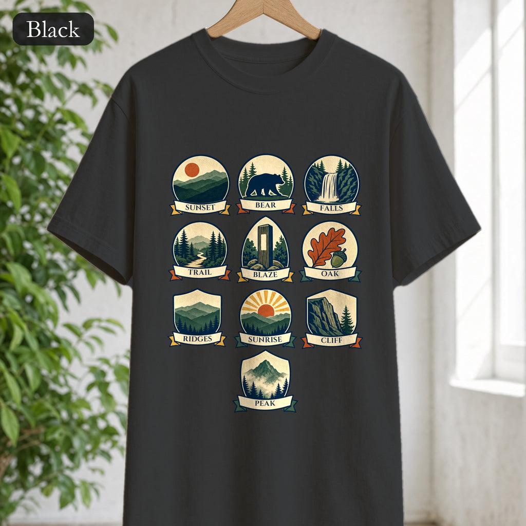 Appalachian Trail Shirt, Hiking Badge Tee, AT Thru Hiker Gift, Retro Adventure Nature Sweatshirt