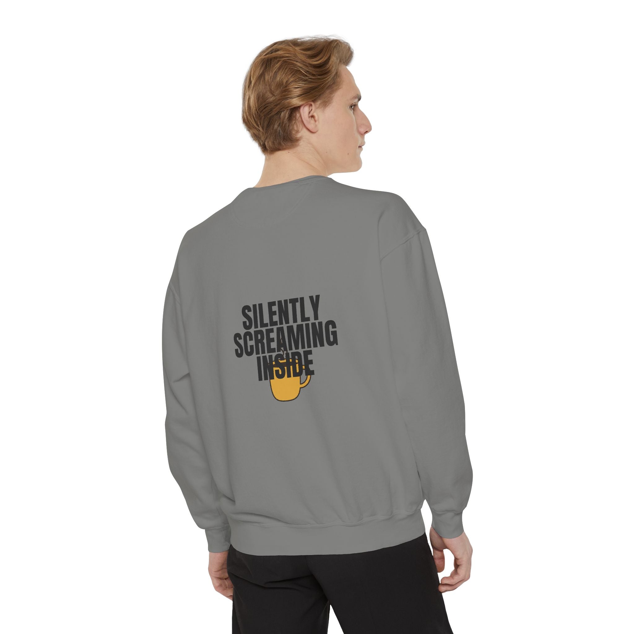 Silently Screaming Inside Shirt, Funny Sarcastic Tee, Coffee Lover Gift, Introvert Humor Sweatshirt