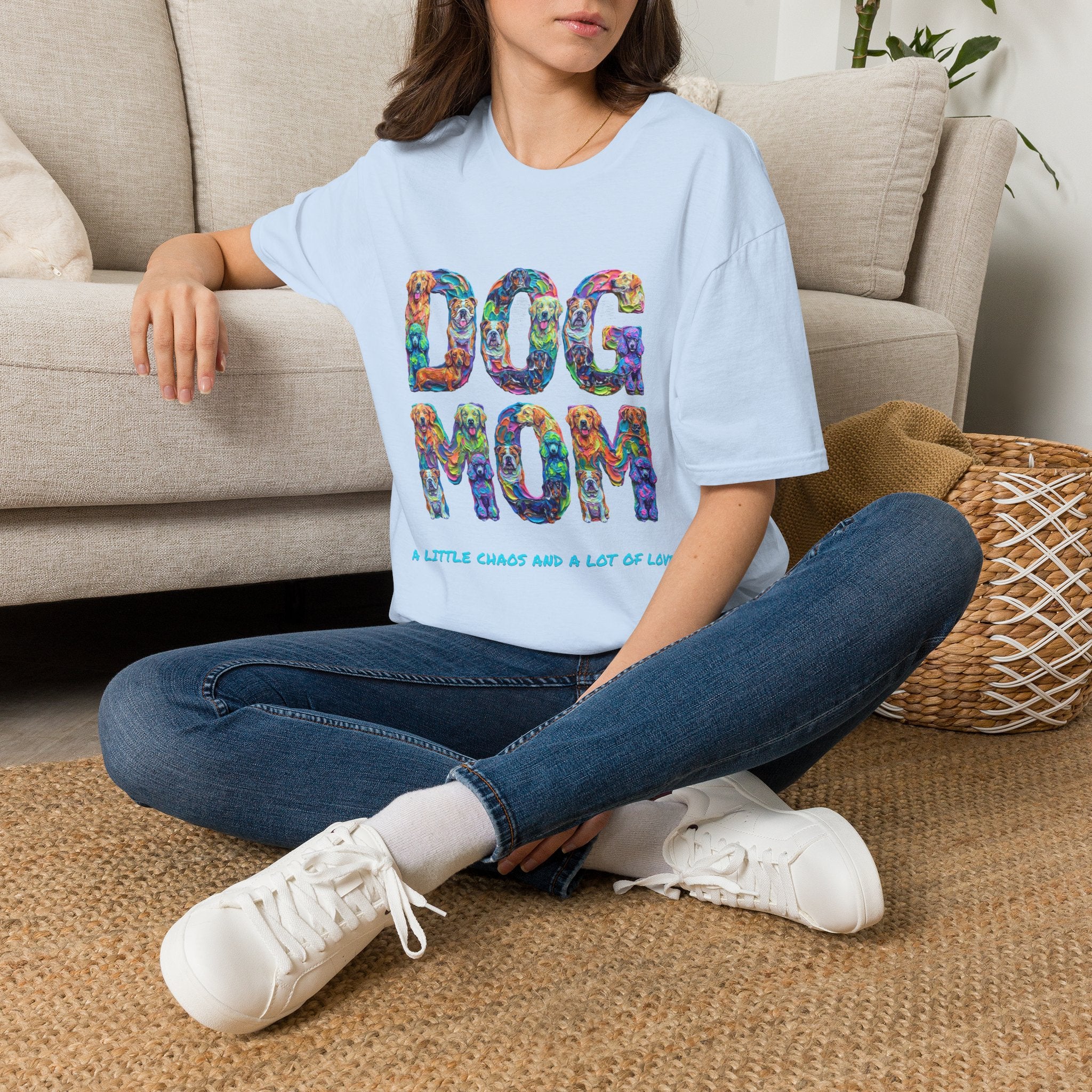 Dog Mom T-Shirt — Vibrant Dog Lover Tee, Gift for Dog Moms