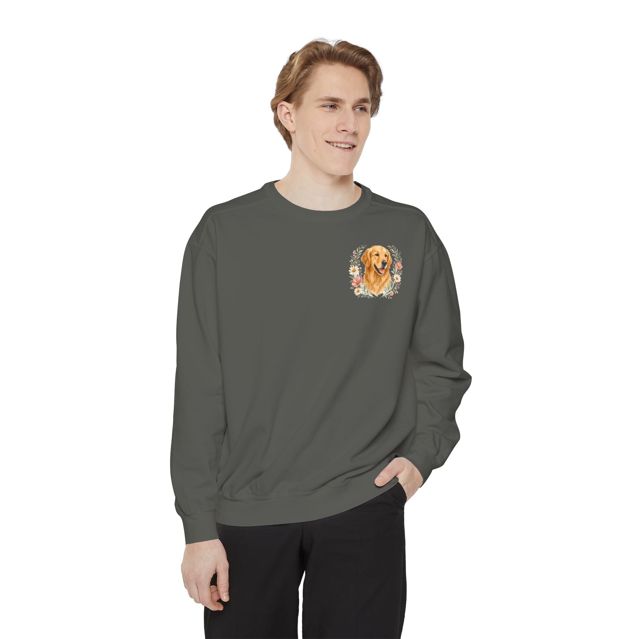 Golden Retriever Dad Shirt, Golden Dad Tee, Dog Dad Gift, Wildflower Dog Lover Sweatshirt, Cute Dog Owner Gift