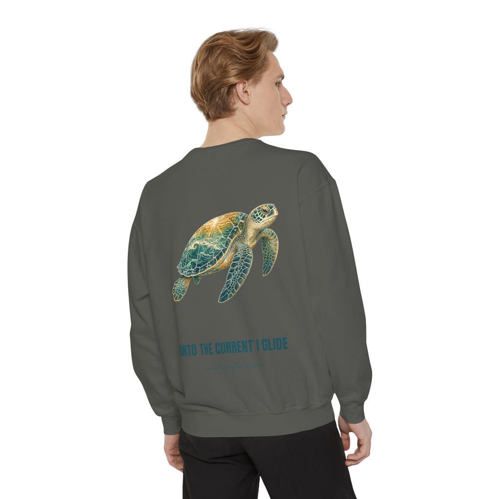 Into the Current I Glide Shirt, Sea Turtle Double Exposure Tee, Ocean Lover Marine Life Gift, Beach Nautical Sweatshirt