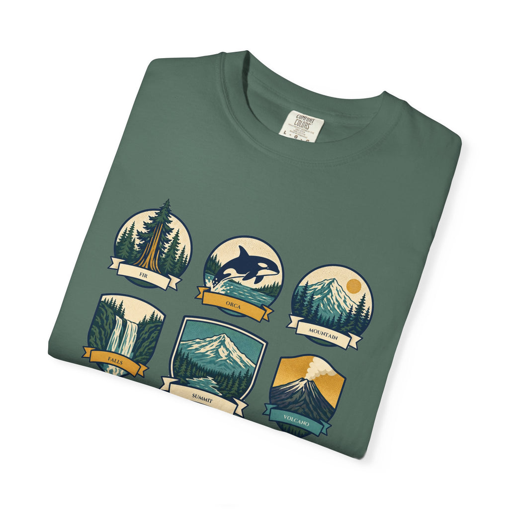 Pacific Northwest Shirt, PNW National Parks Badge Tee, Hiking Camping Gift, Retro Outdoor Adventure Sweatshirt