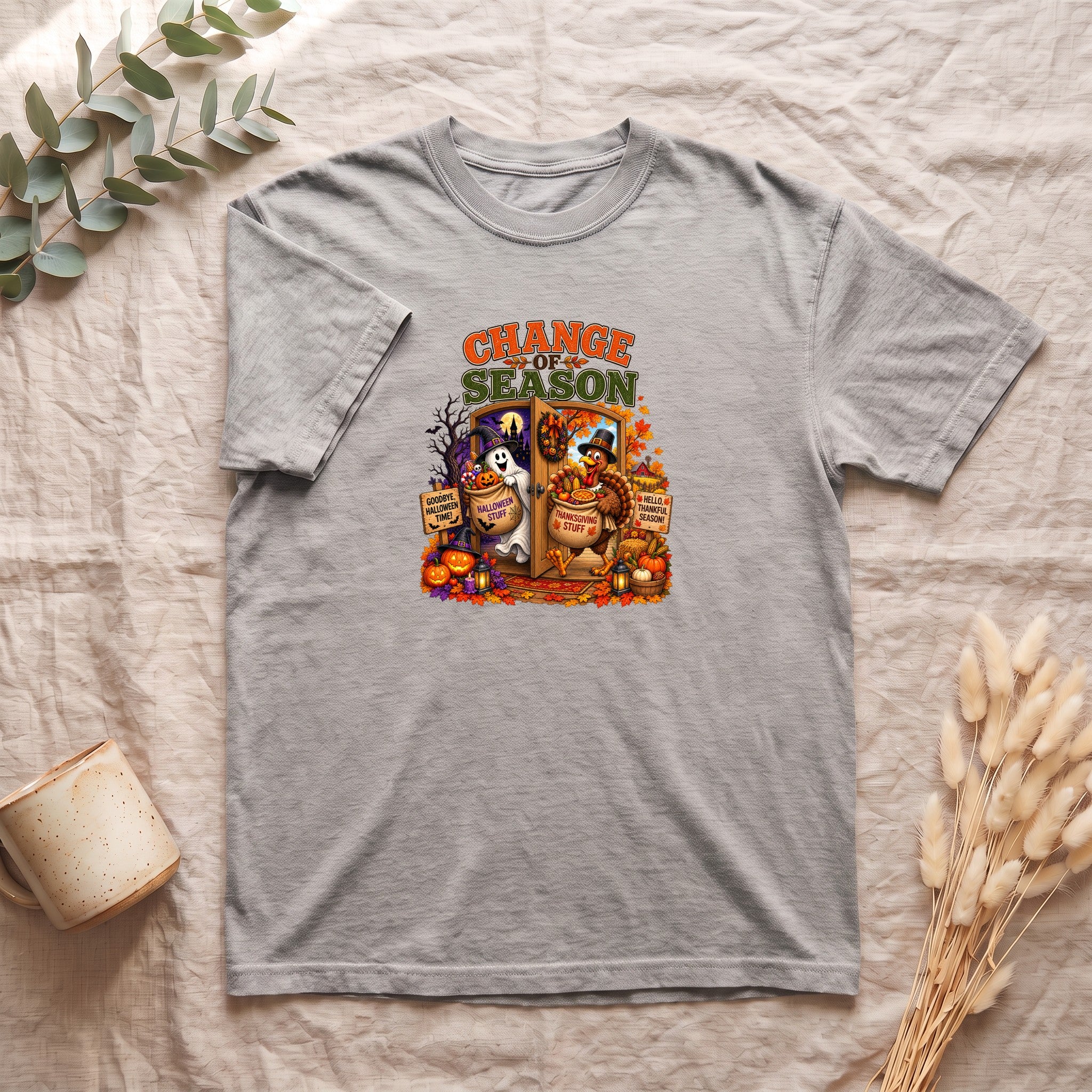 Change Season shirt | Halloween autumn pumpkins spooky tombstones