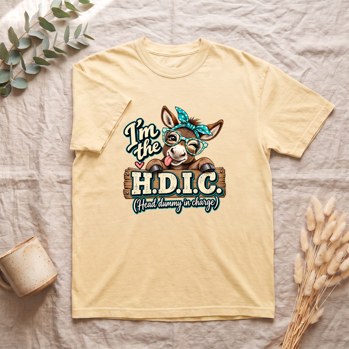 I'm the H.D.I.C. shirt | Funny donkey graphic, retro colors