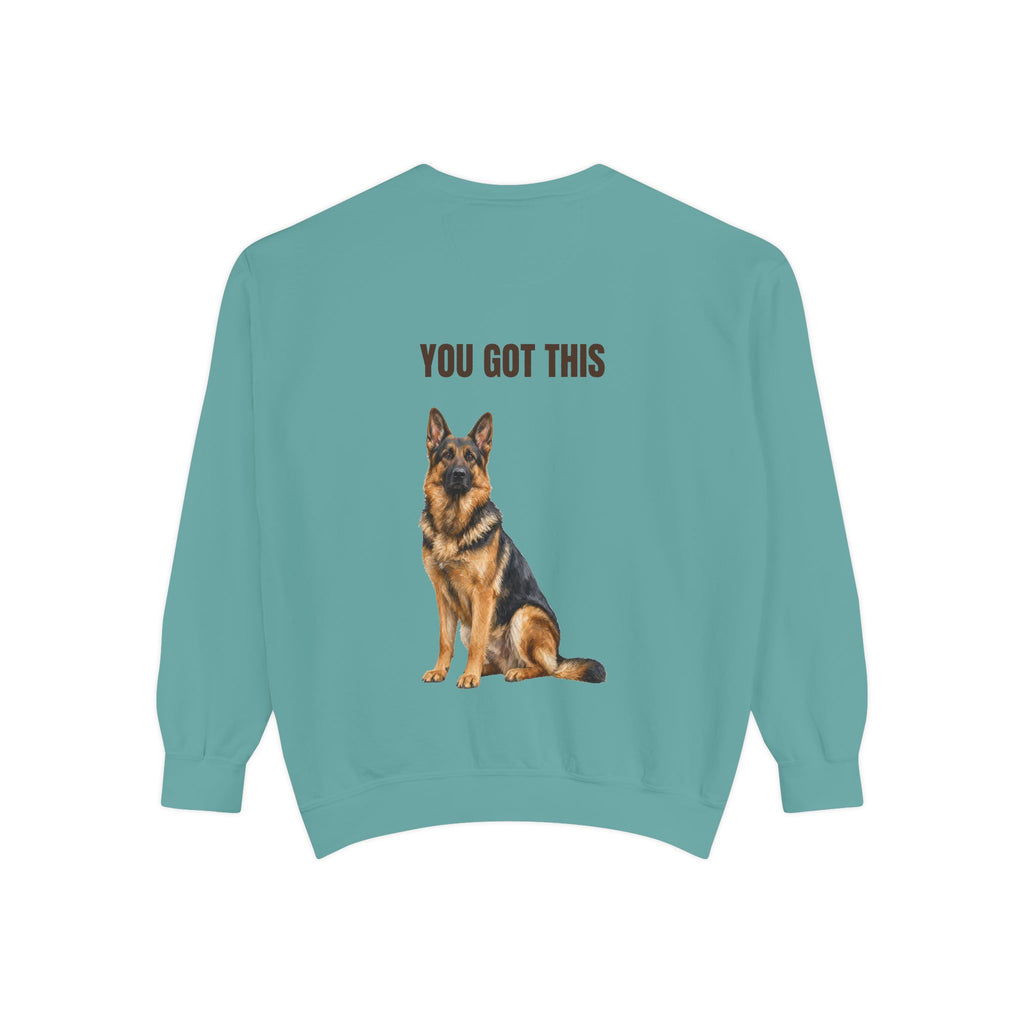 You Got This German Shepherd Shirt, GSD Dog Lover Motivational Tee, Encouragement Dog Mom Gift, Painterly Dog Sweatshirt