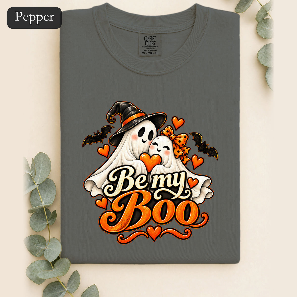 Be My Boo ghost couple Shirt | Halloween spooky hearts