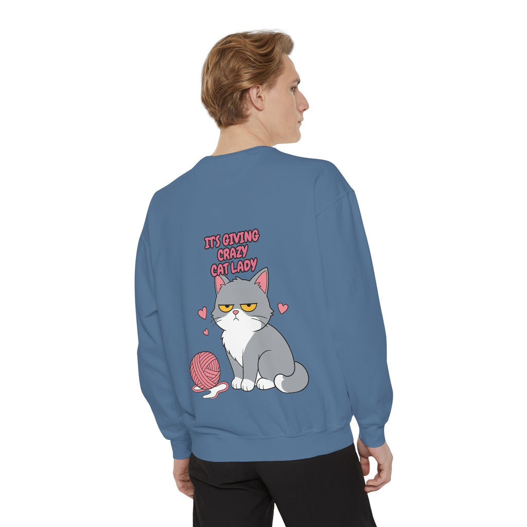 It's Giving Crazy Cat Lady Shirt, Grey Cat Mom Tee, Cat Lover Gift, Funny Cat Owner Sweatshirt