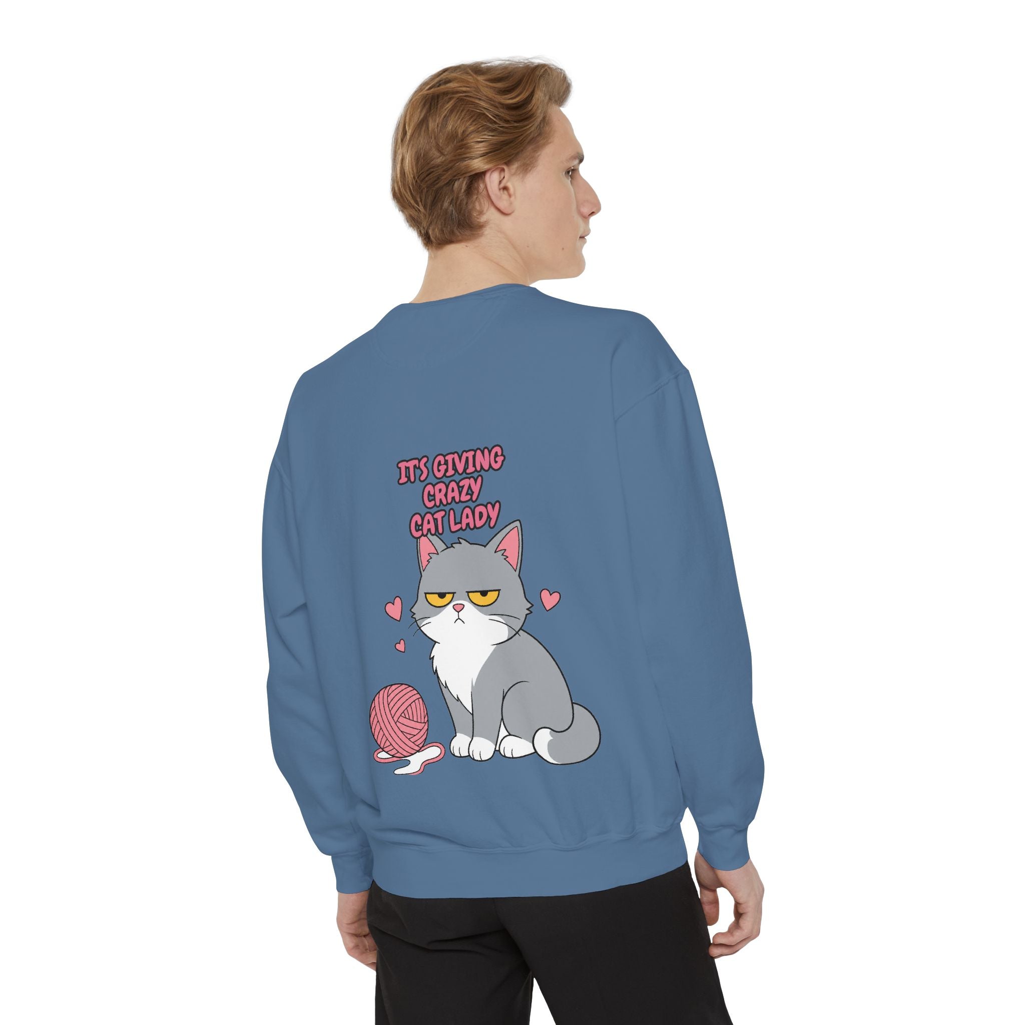 It's Giving Crazy Cat Lady Shirt, Grey Cat Mom Tee, Cat Lover Gift, Funny Cat Owner Sweatshirt