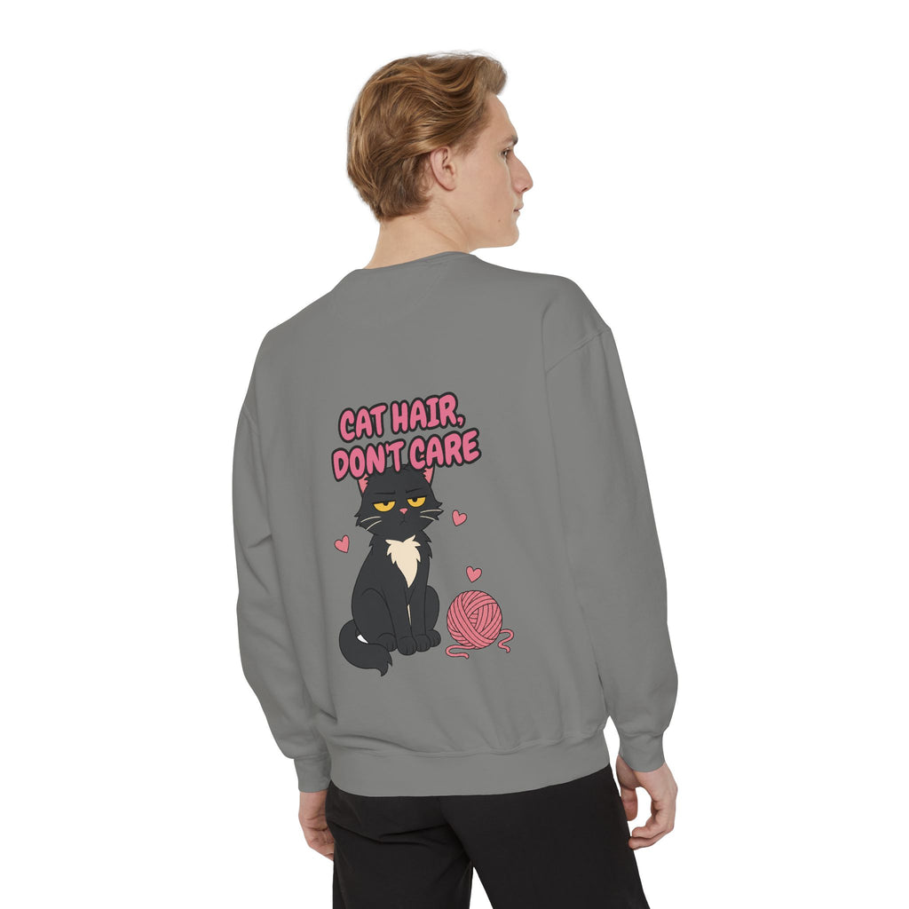 Cat Hair Don't Care Shirt, Funny Cat Mom Tee, Cat Lover Gift, Cat Owner Sweatshirt