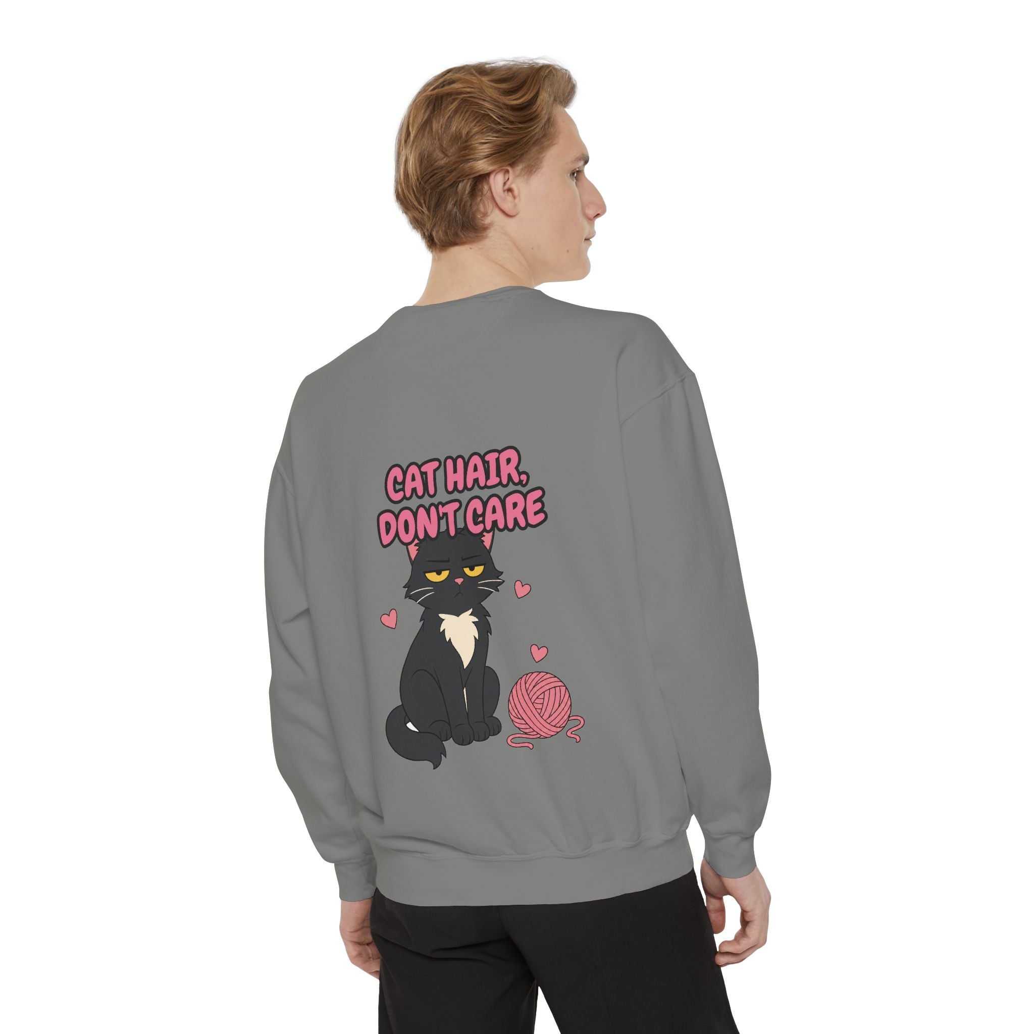 Cat Hair Don't Care Shirt, Funny Cat Mom Tee, Cat Lover Gift, Cat Owner Sweatshirt