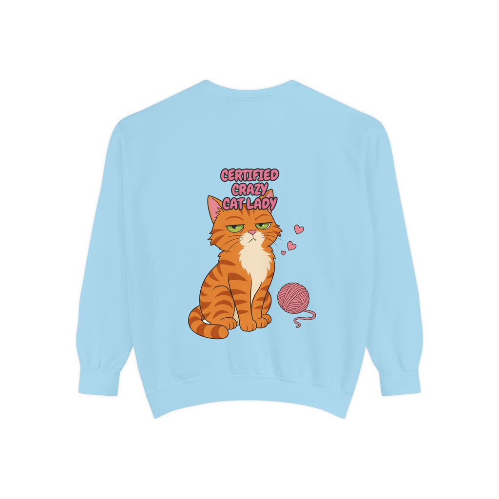 Certified Crazy Cat Lady Shirt, Orange Cat Mom Tee, Ginger Cat Lover Gift, Funny Cat Owner Sweatshirt