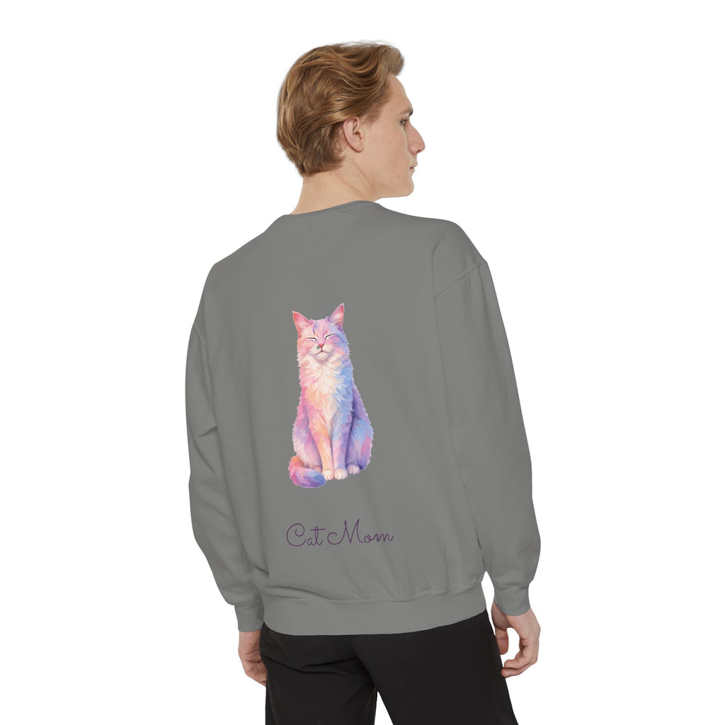 Cat Mom Shirt, Pastel Painterly Cat Tee, Cute Cat Lover Gift, Cat Owner Sweatshirt for Her