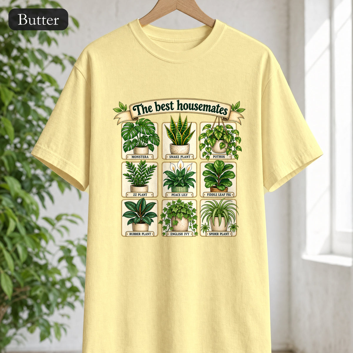 The Best Housemates plant grid Shirt | Tee