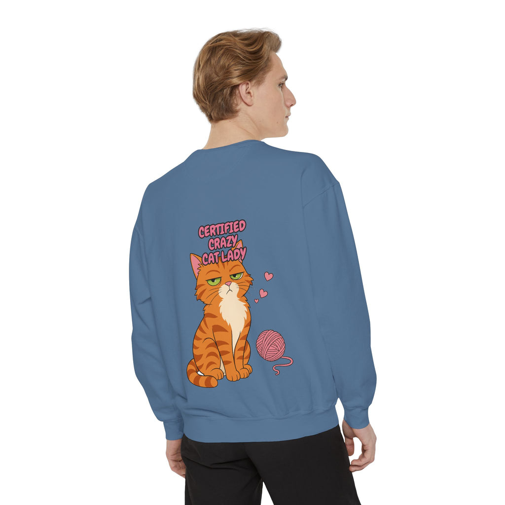 Certified Crazy Cat Lady Shirt, Orange Cat Mom Tee, Ginger Cat Lover Gift, Funny Cat Owner Sweatshirt