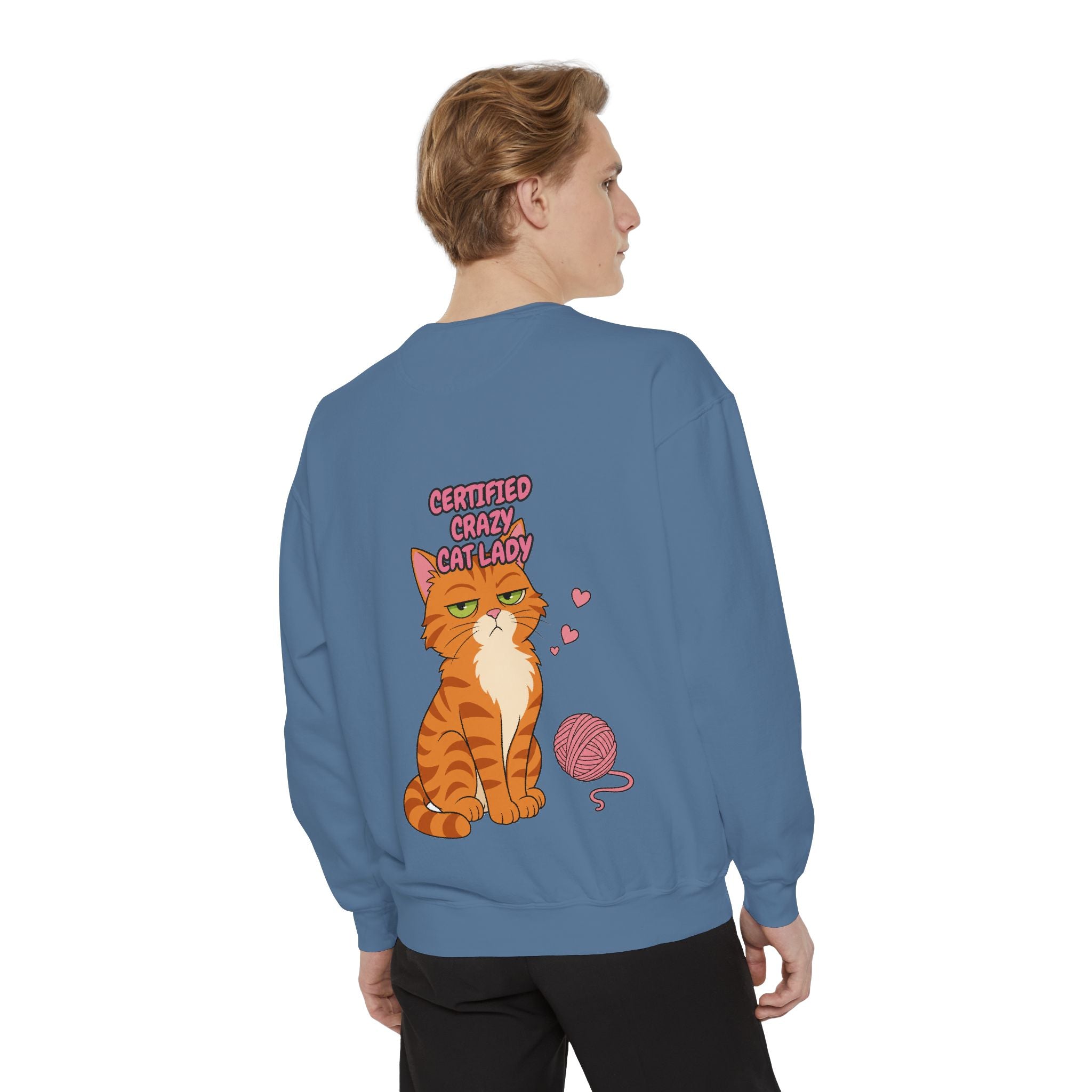 Certified Crazy Cat Lady Shirt, Orange Cat Mom Tee, Ginger Cat Lover Gift, Funny Cat Owner Sweatshirt