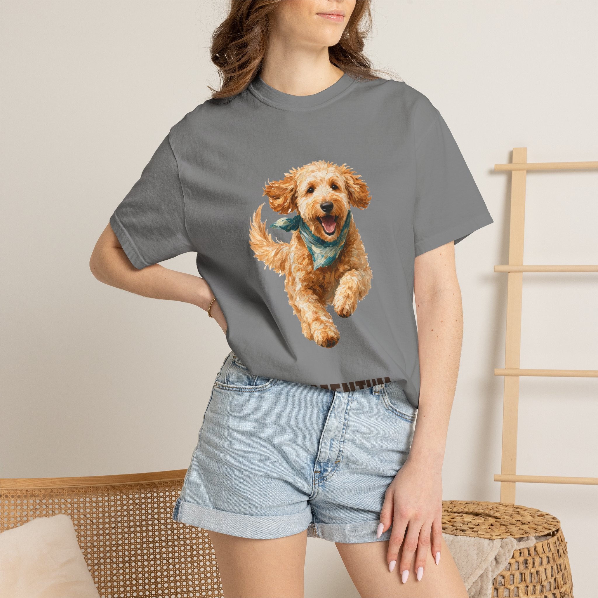 Momentum Goldendoodle Shirt, Running Doodle Dog Tee, Funny Doodle Dog Mom Gift, Painterly Dog Lover Sweatshirt