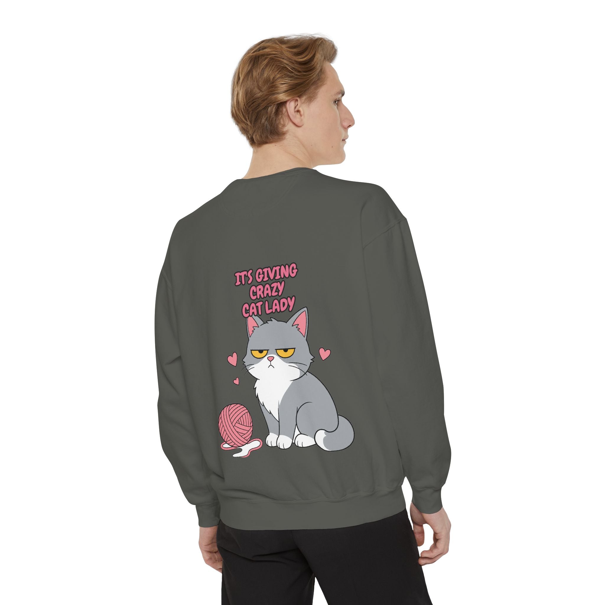 It's Giving Crazy Cat Lady Shirt, Grey Cat Mom Tee, Cat Lover Gift, Funny Cat Owner Sweatshirt