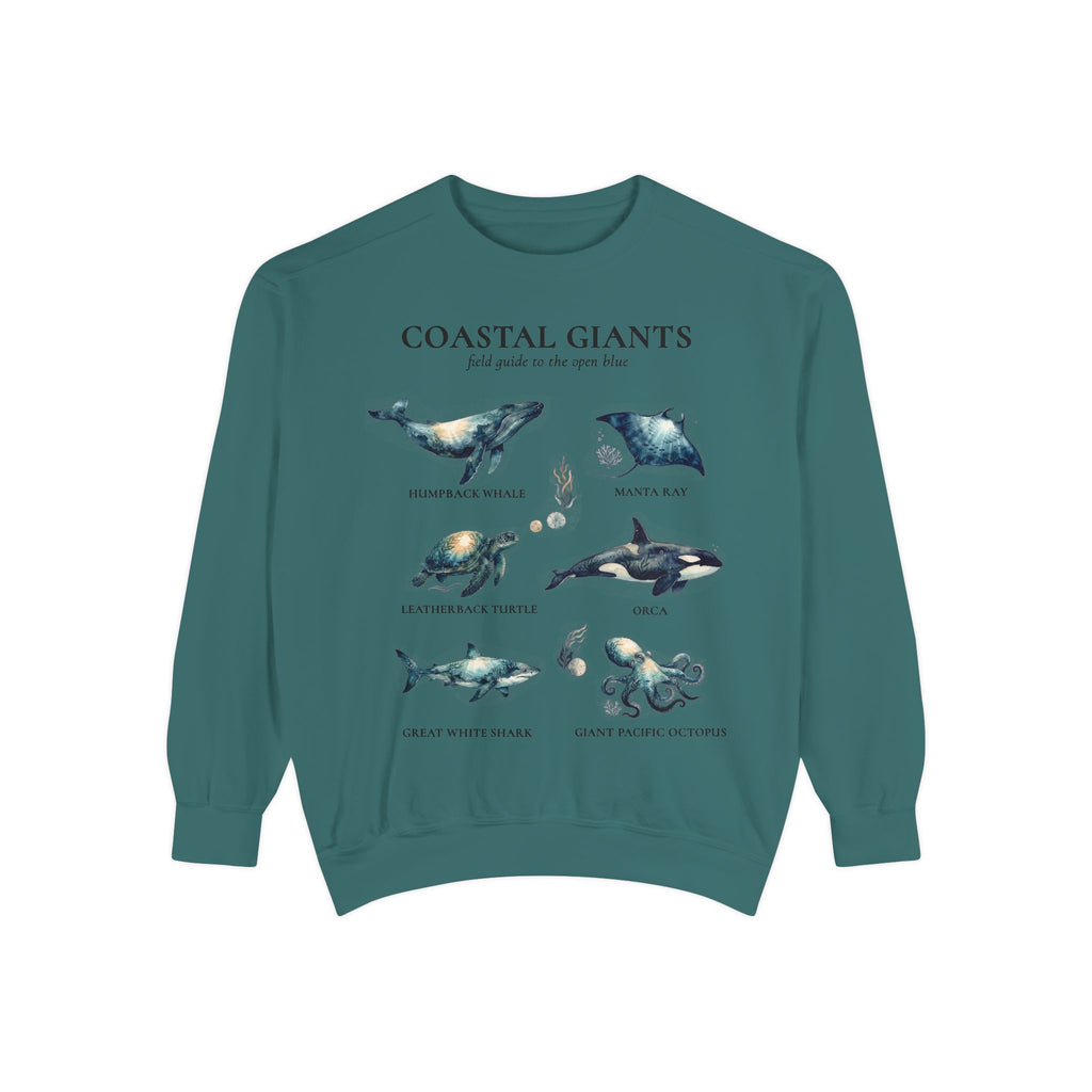 Coastal Giants Ocean Field Guide Shirt, Whale Manta Sea Turtle Tee, Marine Life Ocean Lover Gift, Nautical Sweatshirt