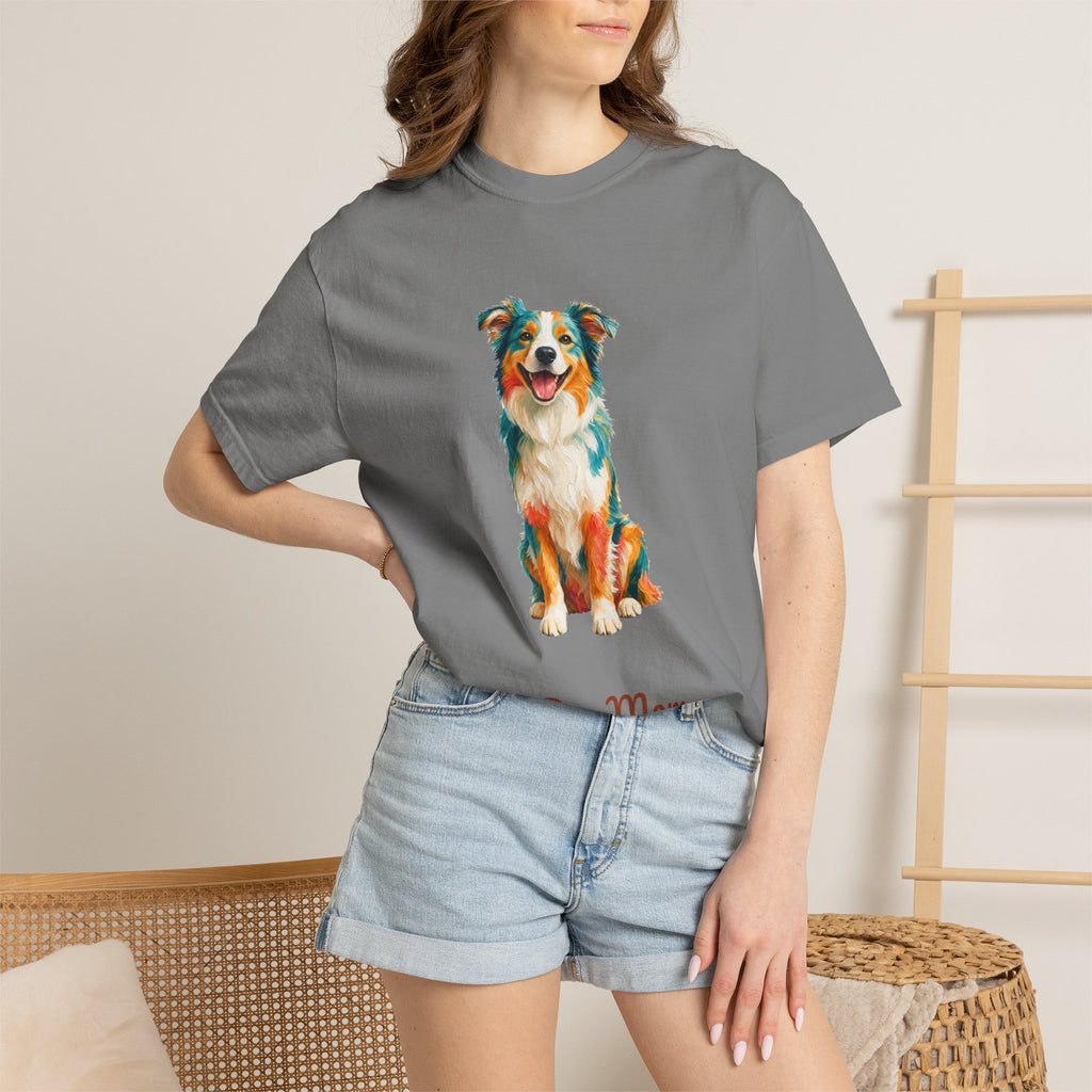 Dog Mom Shirt, Vibrant Painterly Dog Tee, Bold Dog Lover Gift, Colorful Dog Owner Sweatshirt