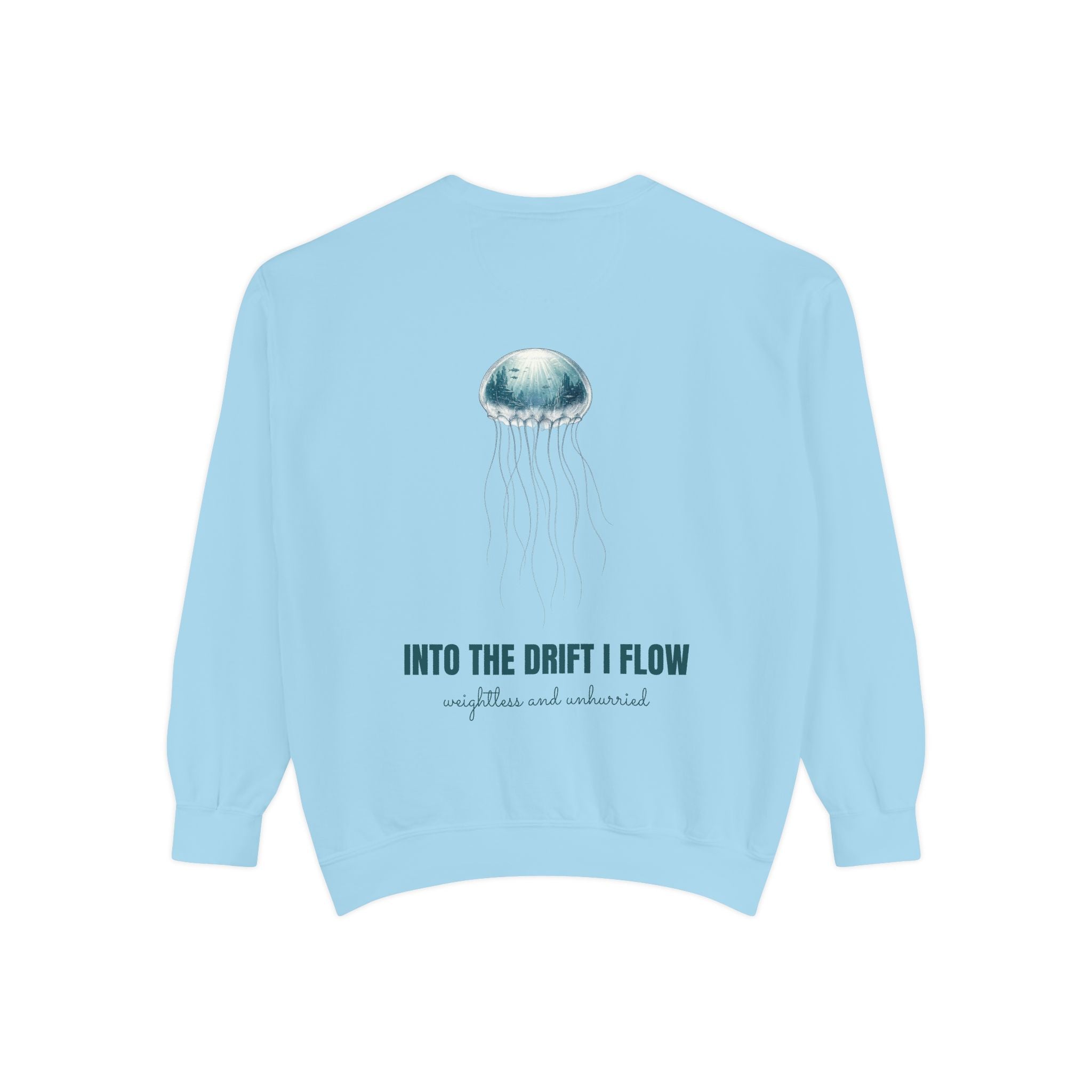 Into the Drift I Flow Shirt, Jellyfish Double Exposure Tee, Ocean Diver Sea Life Gift, Nautical Marine Sweatshirt