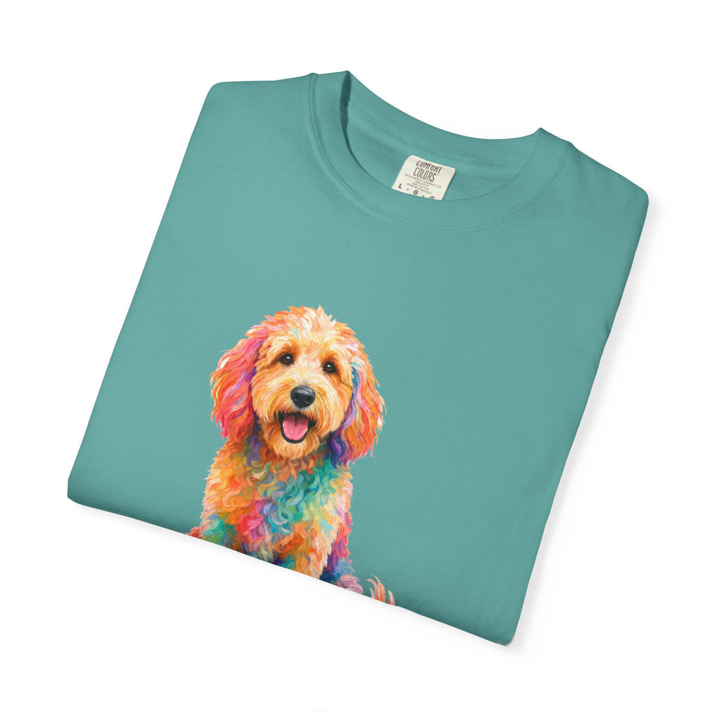 Goldendoodle Shirt, My Emotional Support Human Is Offline Tee, Funny Doodle Dog Mom Gift, Painterly Dog Lover Sweatshirt