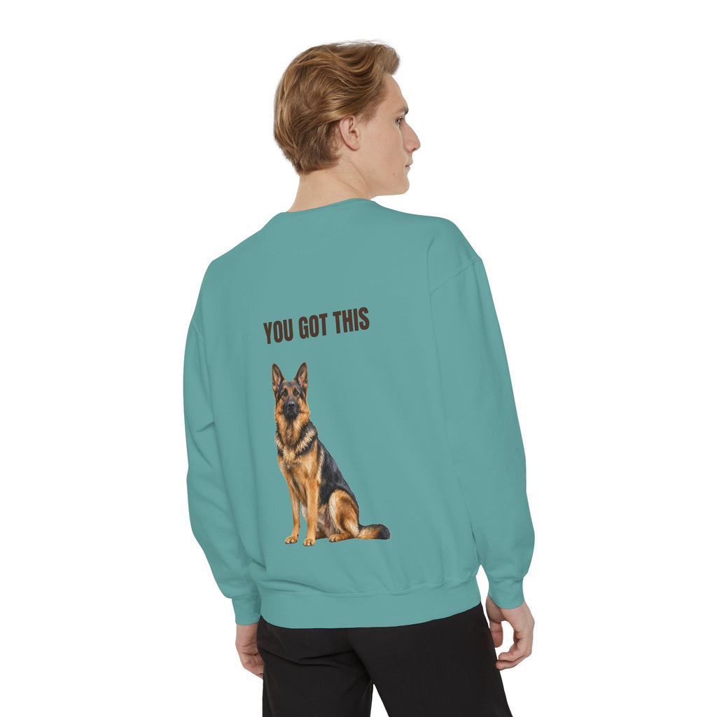 You Got This German Shepherd Shirt, GSD Dog Lover Motivational Tee, Encouragement Dog Mom Gift, Painterly Dog Sweatshirt