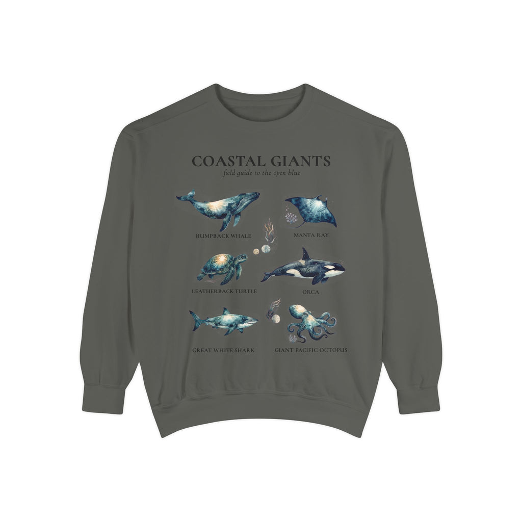Coastal Giants Ocean Field Guide Shirt, Whale Manta Sea Turtle Tee, Marine Life Ocean Lover Gift, Nautical Sweatshirt