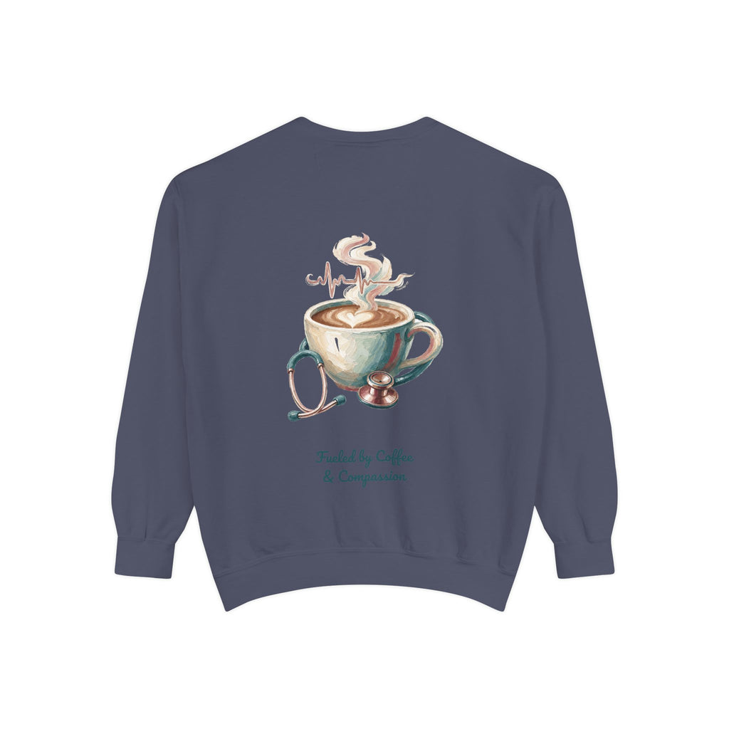 Nurse Shirt, Fueled by Coffee and Compassion Tee, Nurse Week RN Gift, Painterly Nurse Coffee Sweatshirt