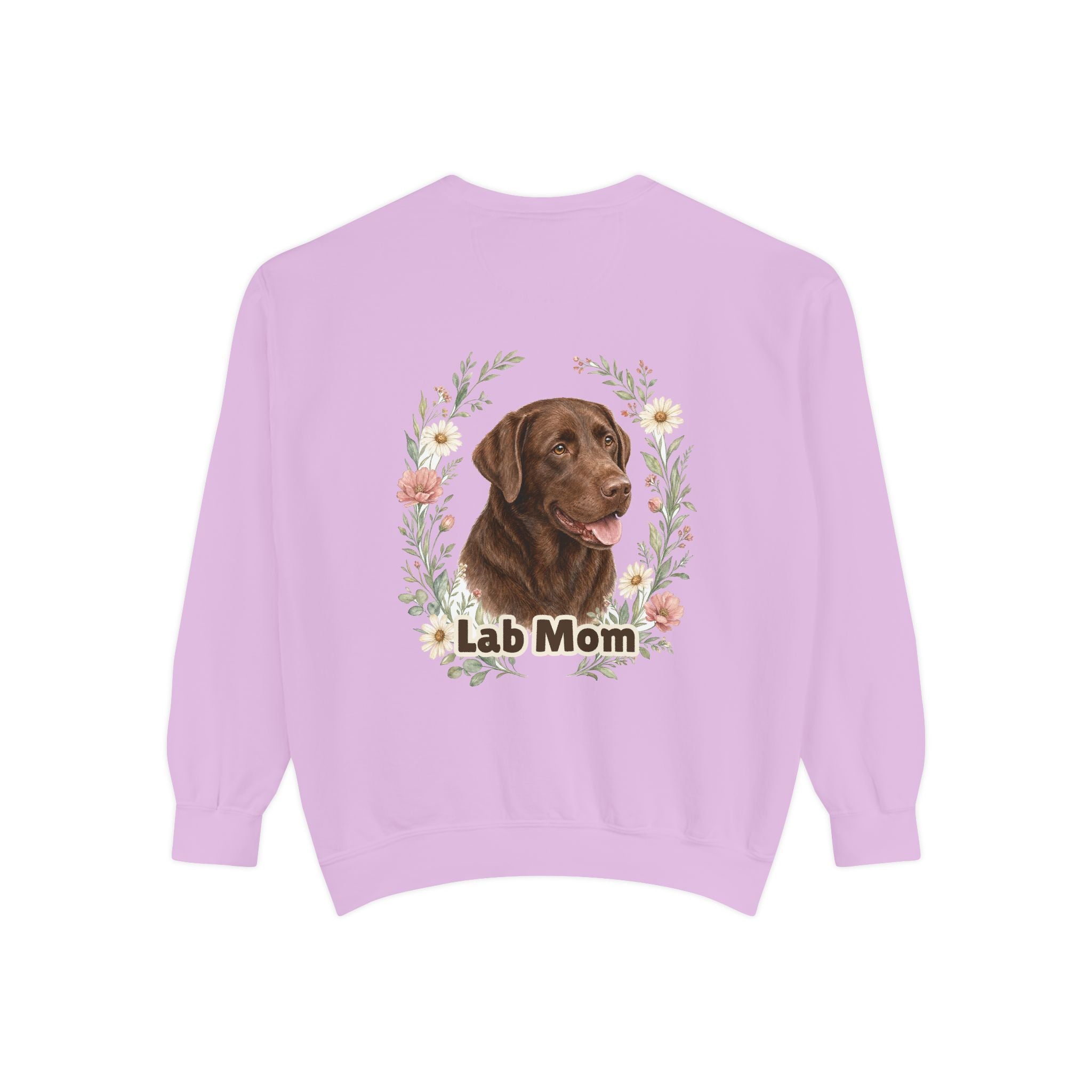 Chocolate Lab Mom Shirt, Labrador Mom Tee, Dog Mom Gift, Wildflower Dog Lover Sweatshirt, Cute Dog Owner Gift