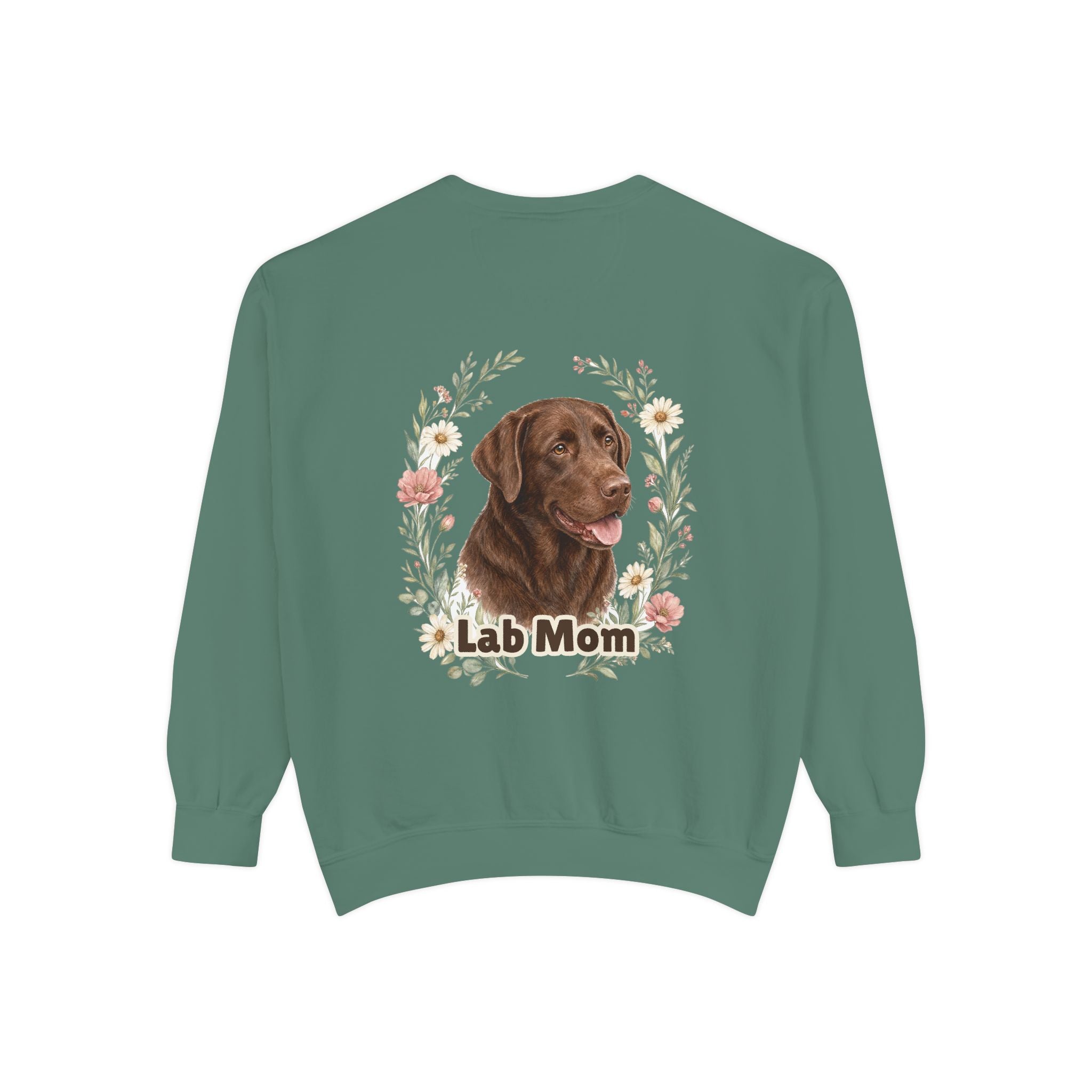 Chocolate Lab Mom Shirt, Labrador Mom Tee, Dog Mom Gift, Wildflower Dog Lover Sweatshirt, Cute Dog Owner Gift