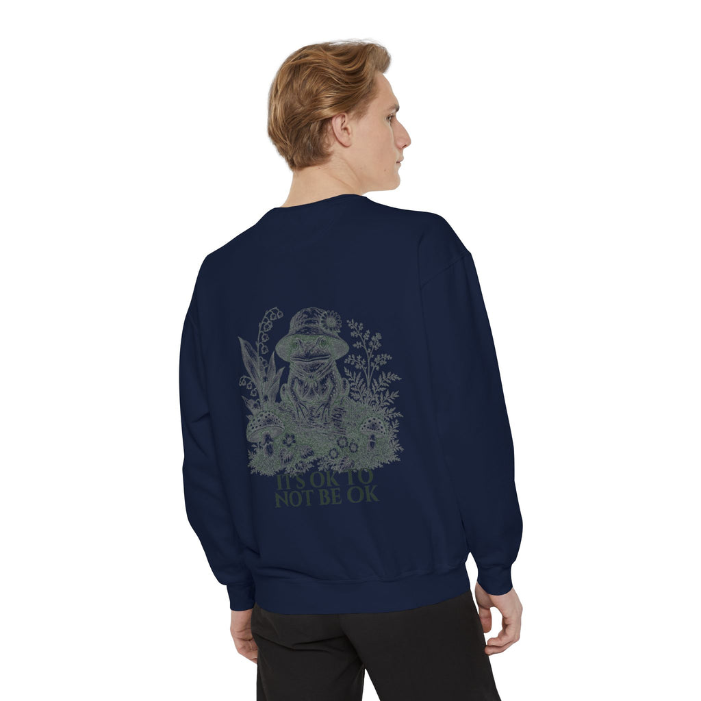 It's OK To Not Be OK Shirt, Cute Frog Mental Health Tee, Awareness Gift, Kawaii Frog Sweatshirt