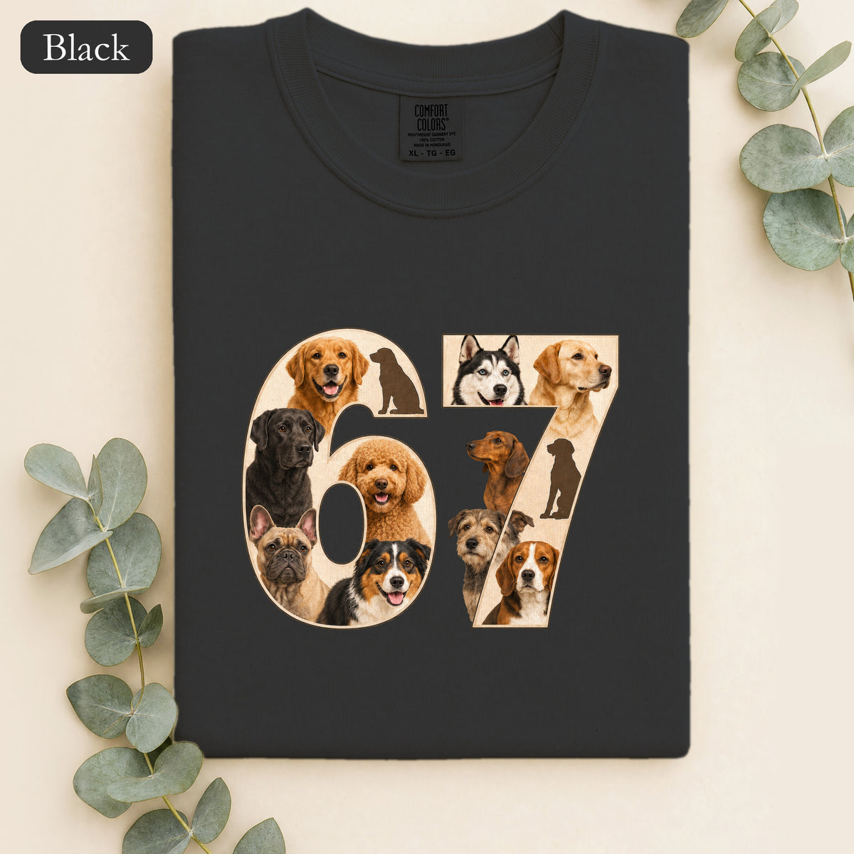 67 Dogs Shirt, Funny 67 Meme Dog Tee, Trendy Dog Number Gift, Dog Lover Sweatshirt