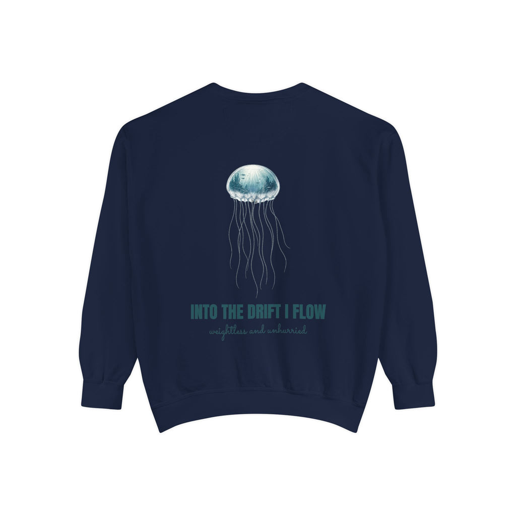 Into the Drift I Flow Shirt, Jellyfish Double Exposure Tee, Ocean Diver Sea Life Gift, Nautical Marine Sweatshirt