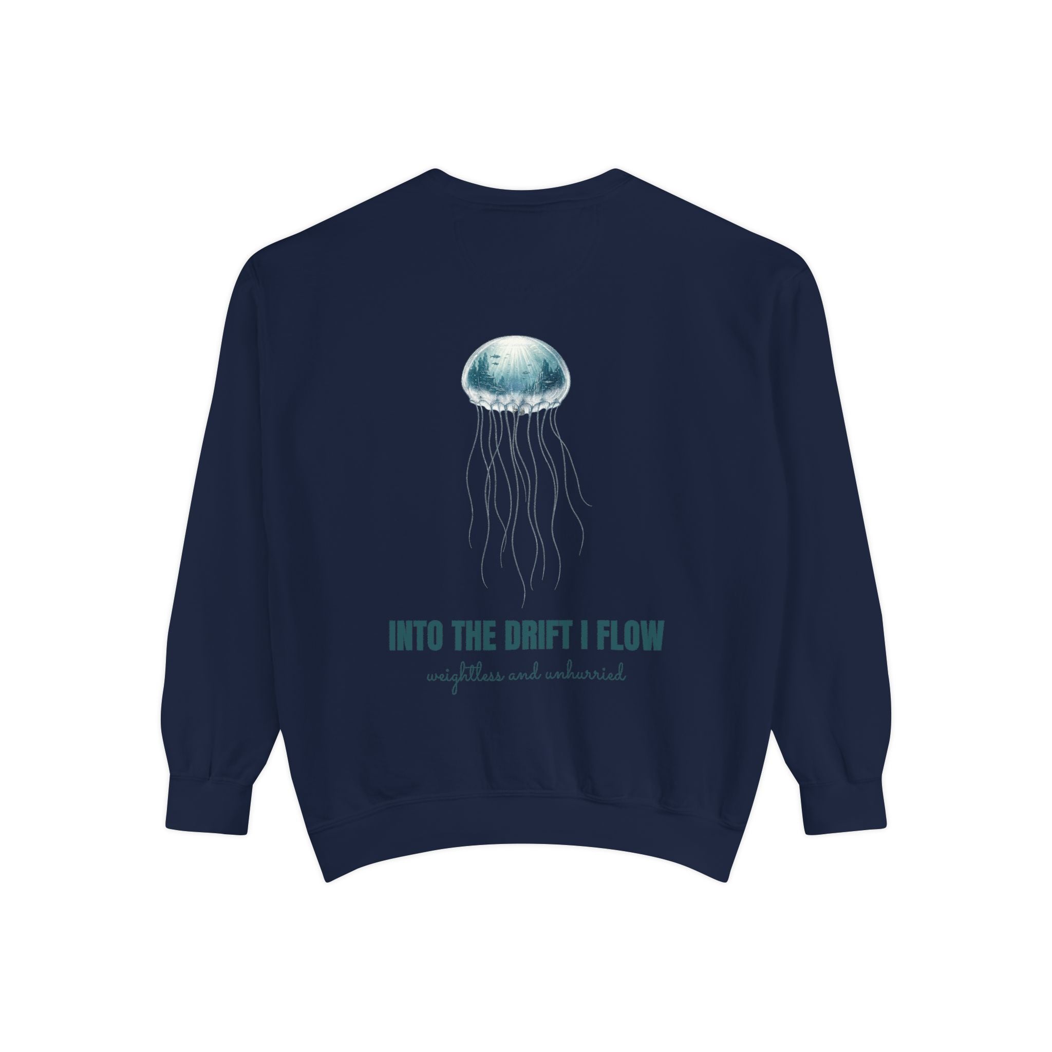 Into the Drift I Flow Shirt, Jellyfish Double Exposure Tee, Ocean Diver Sea Life Gift, Nautical Marine Sweatshirt