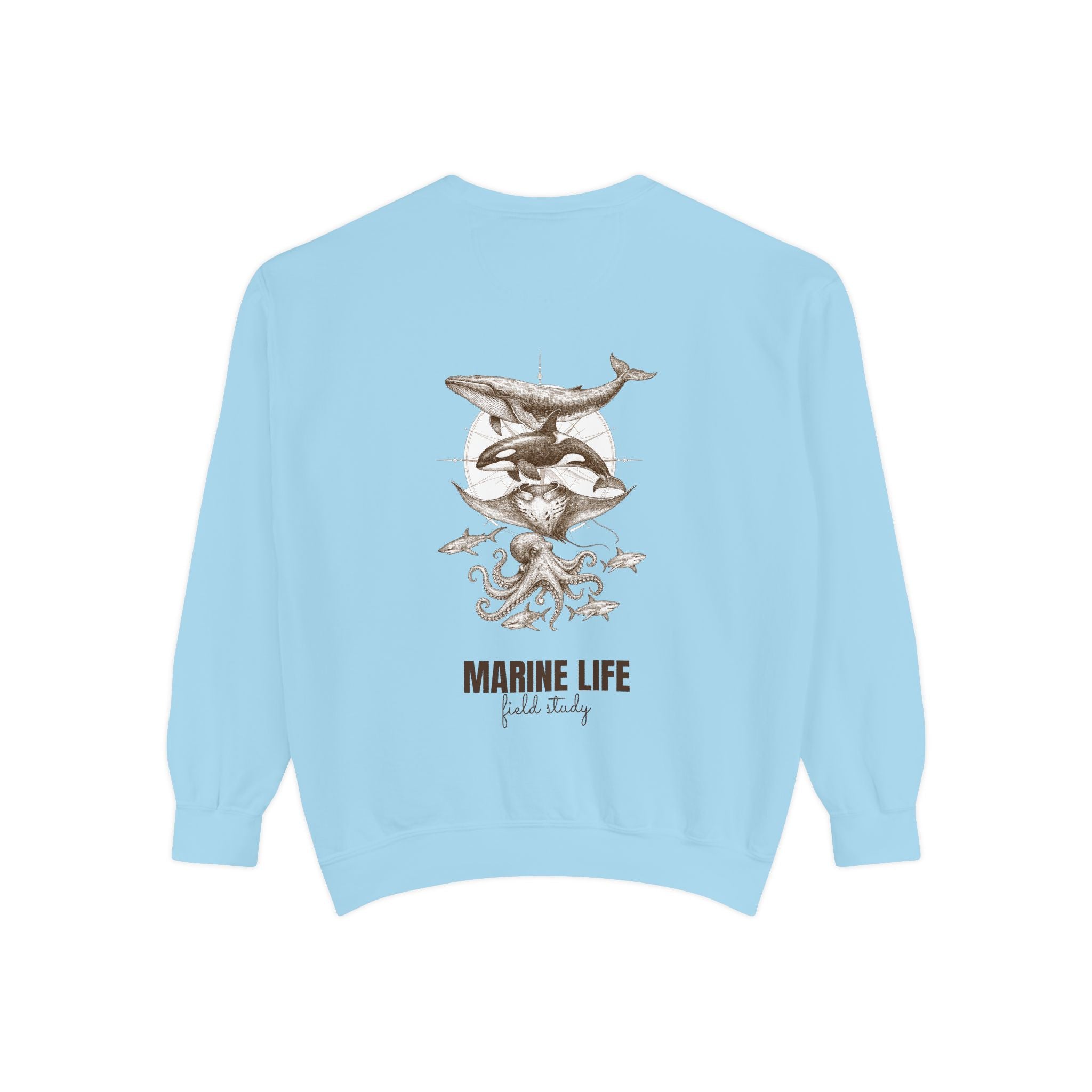 Ocean Life Sketch Shirt, Vintage Marine Animals Tee, Sailor Journal Sea Life Gift, Nautical Ocean Lover Sweatshirt